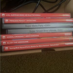 Nintendo switch with all accessories and games